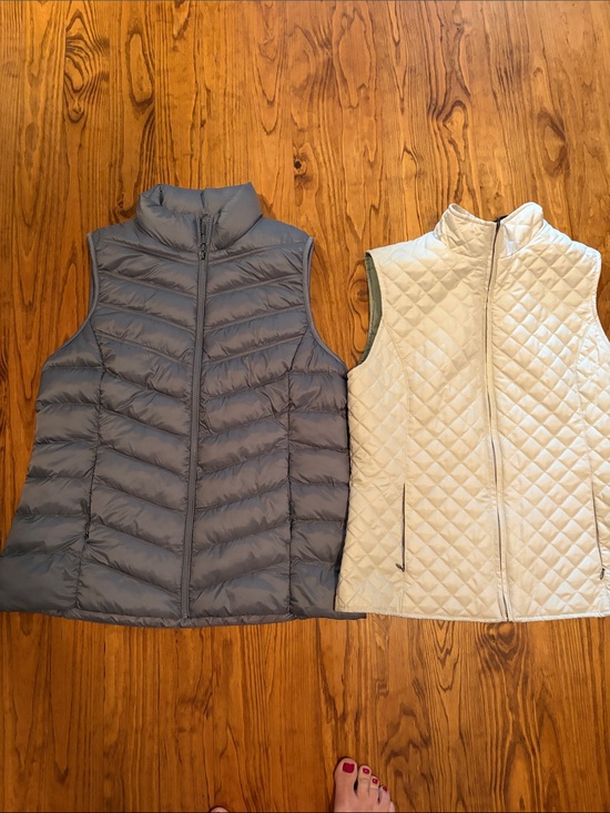 Eddie Bauer Jackets & Blazers - Gray Heat Keep and Cream Eddie Bauer LightweightPuffer Vest - Women's